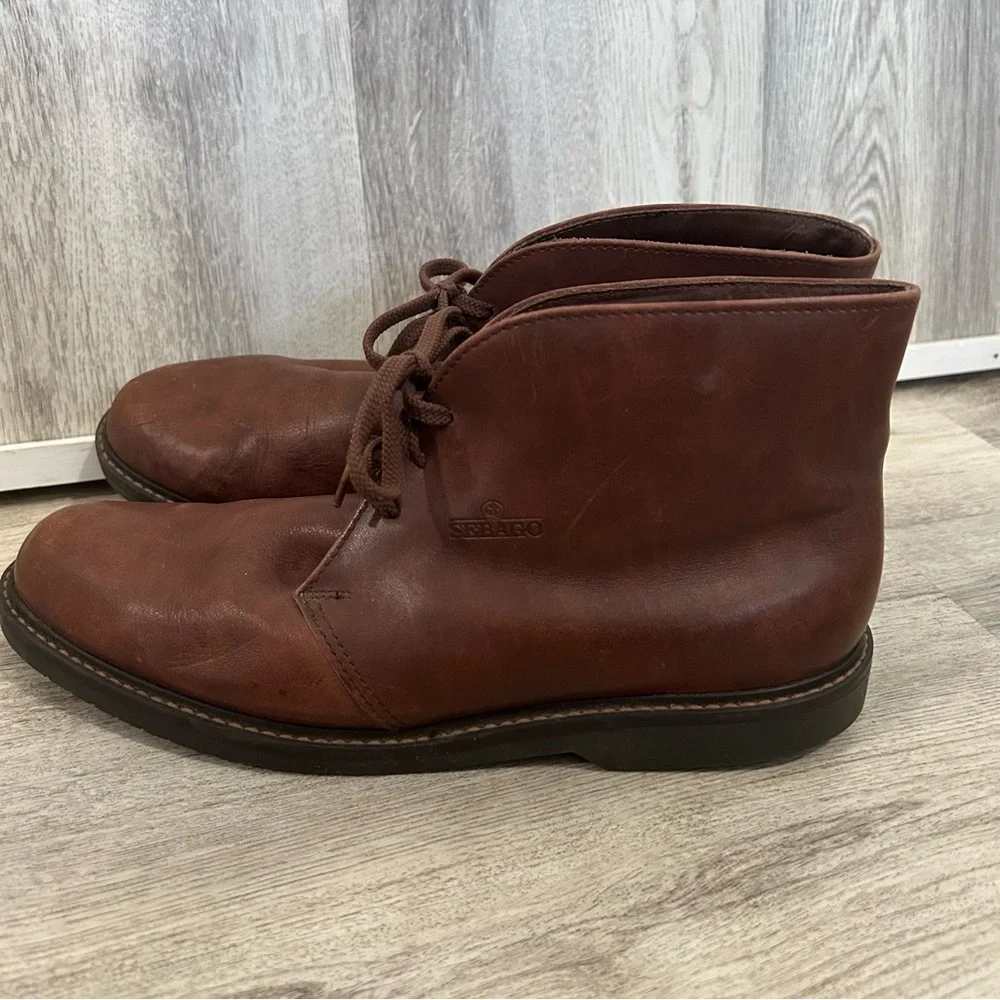 Sebago Drysides Chukka Leather Boots Men's 10 Wide Brown Preppy Academia Cabin